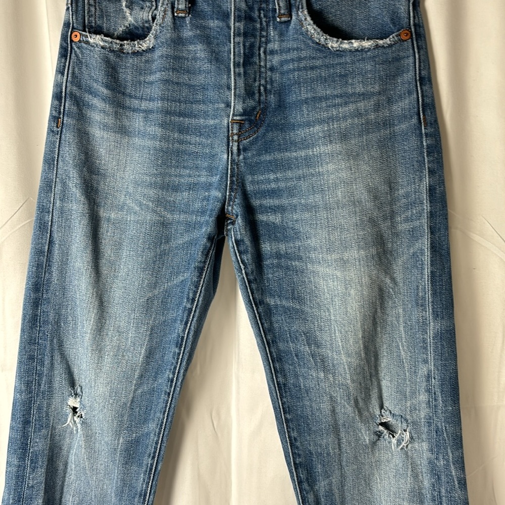 Madewell Cruiser Straight Leg Button Fly Jeans - Picture 3 of 16